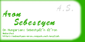 aron sebestyen business card